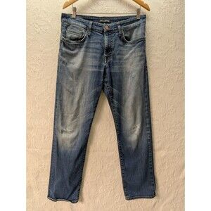 Mavi Jeans Mens 34x30 Fade Blue Zach Straight Premium Dark Wash Stretch Denim